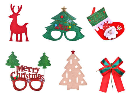 Christmas composition. Gifts on white background.の写真素材