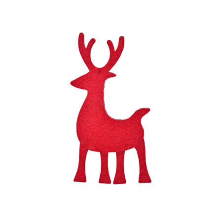 red reindeer isolated on white backgroundの写真素材