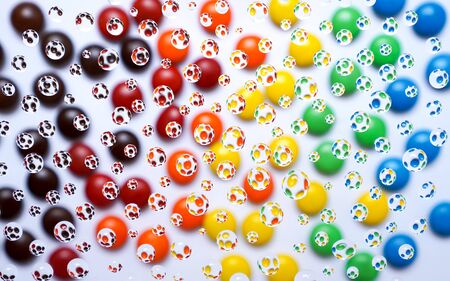 Color bubble isolated on white background. Close up. Shades.の写真素材