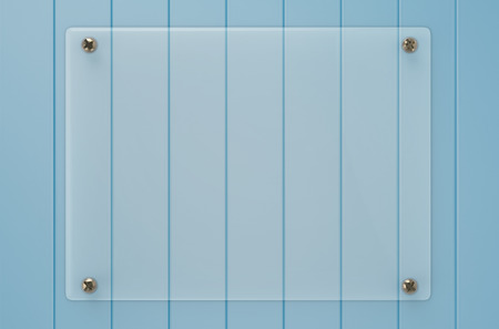 3d rendering empty glass board or acrylic board