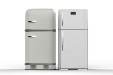 3d rendering two style refrigeratorsの写真素材
