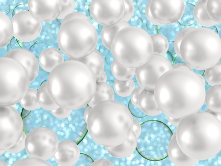 3d rendering white pearl background