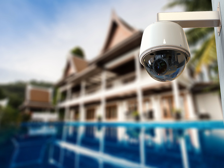 3d rendering security camera or cctv camera outdoor