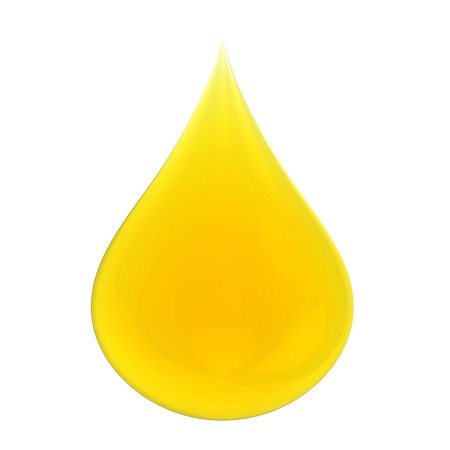3d rendering droplet of oil on white backgroundの写真素材