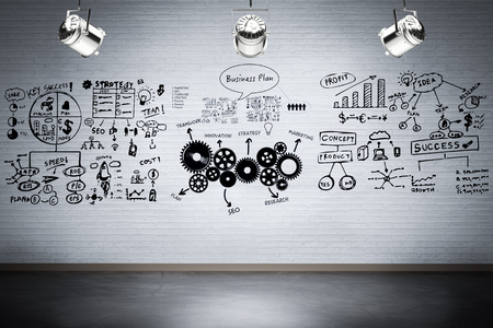 business plan presenting on stageの写真素材