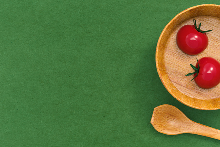 healthy eating concept with shiny red tomatoesの写真素材