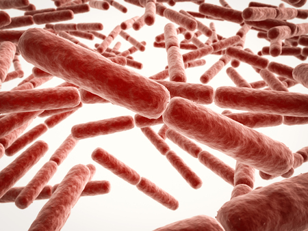 3d rendering stick shape bacteria cellsの写真素材