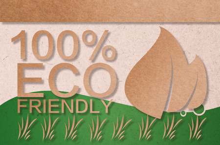 100% eco friendly concept or ecology conceptの写真素材