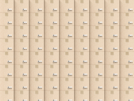 3d rendering carton box backgroundの写真素材