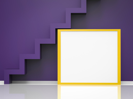 blank frame or blank whiteboardの写真素材