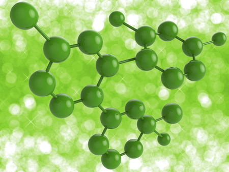 3d rendering circular molecule structureの写真素材