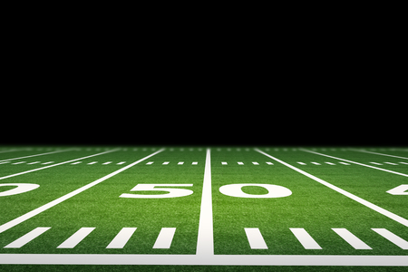 3d rendering empty american football field with stadium