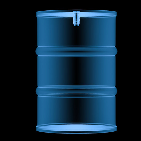 3d rendering x ray barrel isolated on blackの写真素材