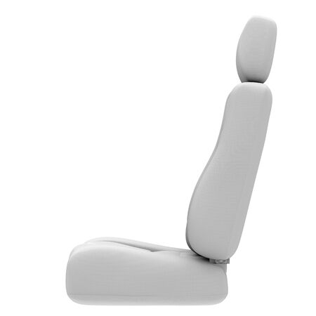 3d rendering white fabric car seat isolated on whiteの写真素材
