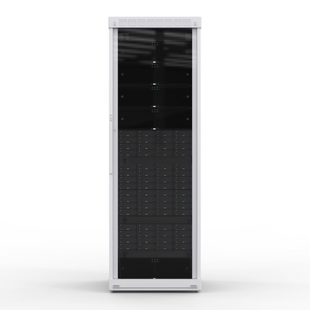 3d rendering server computer on white backgroundの写真素材