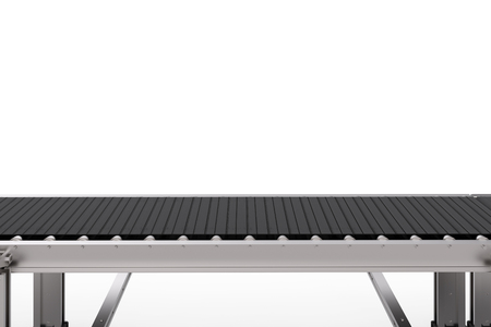 3d rendering rubber conveyor belt isolated on whiteの写真素材