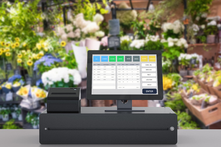 3d rendering point of sale system for store managementの写真素材