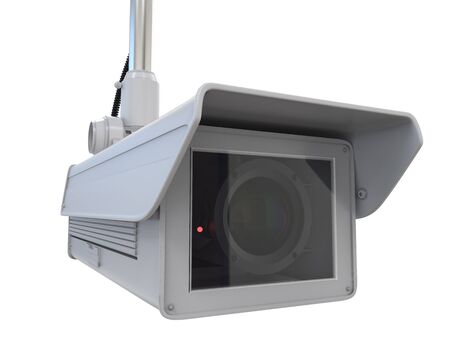 3d rendering security camera or cctv camera on ceiling