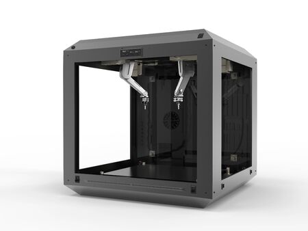 3d rendering 3d printer with injector nozzle