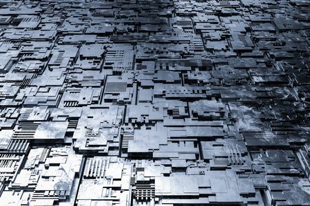 3d rendering metal background with abstract pattern