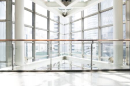 empty corridor or hall way with glass wall blurred background
の写真素材