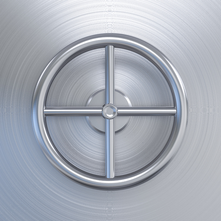 3d rendering steel bank safe or bank vaultの写真素材