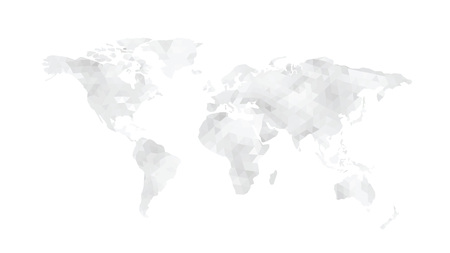 Polygonal world map or global cartography vector illustrationのイラスト素材