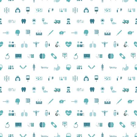 Medical icons with seamless pattern on white background vector illustrationのイラスト素材
