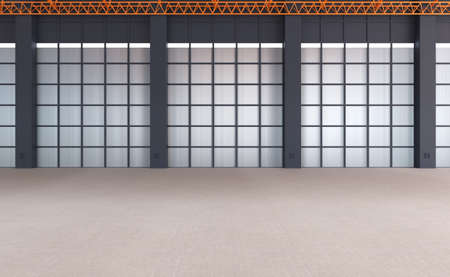 3d rendering empty factory interiorの写真素材