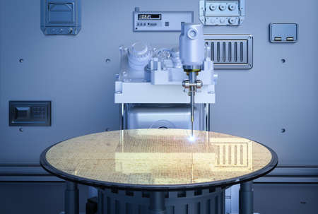 Semiconductor manufacturing with 3d rendering robotic arms with silicon wafers