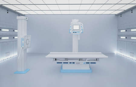 3d rendering x-ray scanner machine for radiology treatmentの写真素材