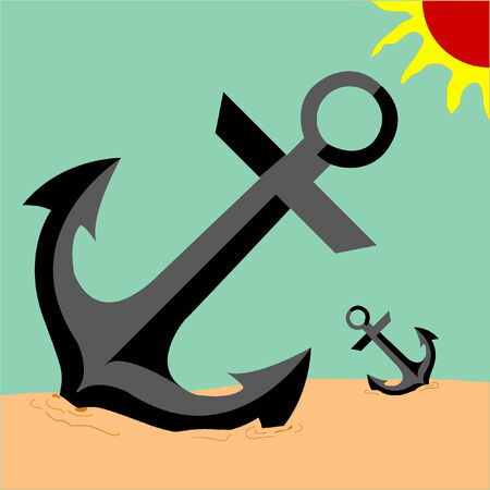 Anchor on the beach