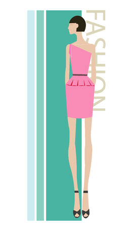 The fashion modelのイラスト素材