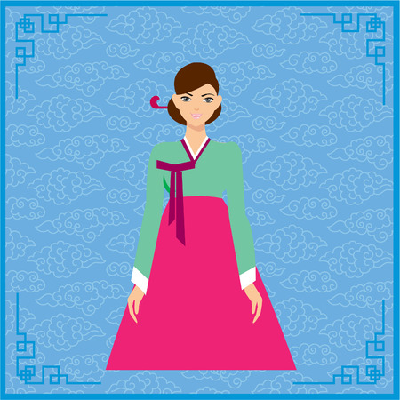 The beautiful Korea womenのイラスト素材