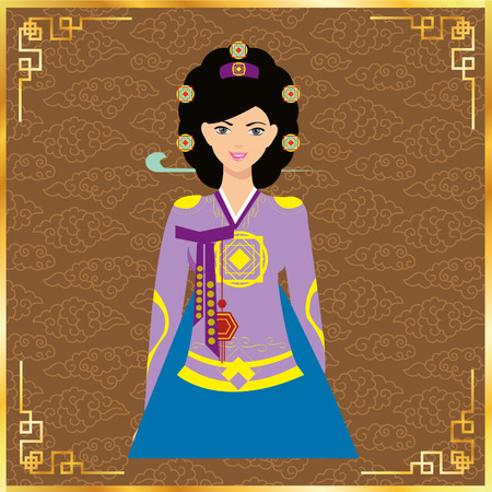 The beautiful Korea womenのイラスト素材