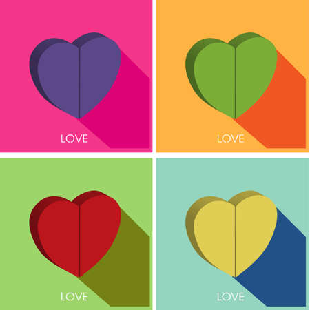 The heart set designのイラスト素材
