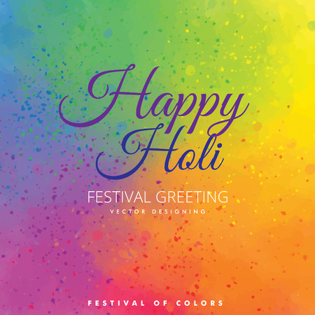 Happy Holi  festival of colors vector design , celebration concept designのイラスト素材