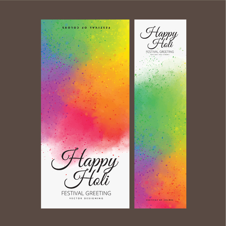 Happy Holi  festival of colors vector design , celebration concept designのイラスト素材