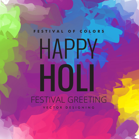 Happy Holi  festival of colors vector design , celebration concept designのイラスト素材