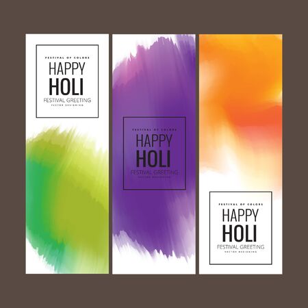 Happy Holi  festival of colors vector design , celebration concept designのイラスト素材