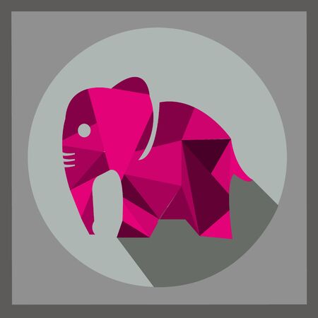Vector - image of an elephant on a  backgroundのイラスト素材