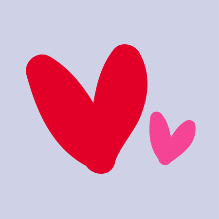 Vector - Vector hearts . Hand drawn.のイラスト素材