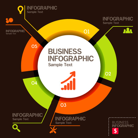 business info graphic designのイラスト素材