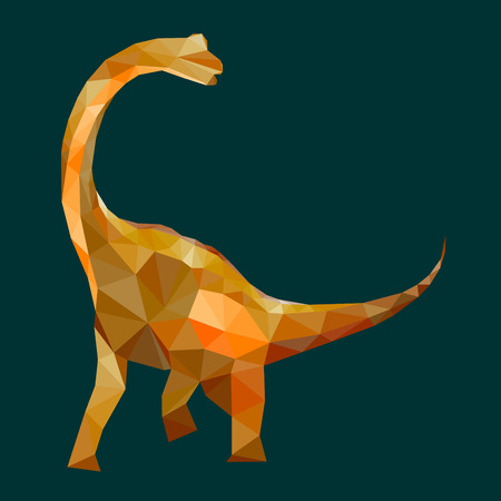 Polygon style dinosaur vectorのイラスト素材