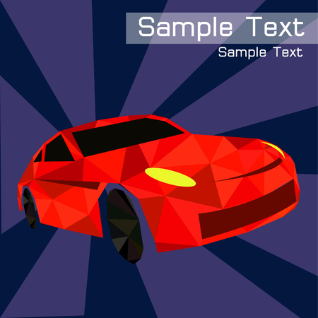 car low polygon style. vector illustrationのイラスト素材