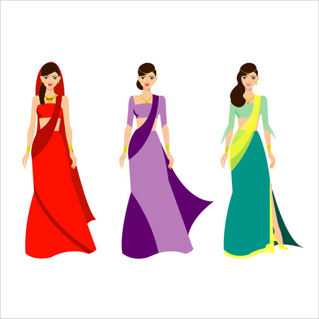 Indian beautiful womanのイラスト素材