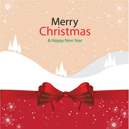 Merry Christmas, vector design and illustrationのイラスト素材