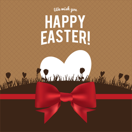 Spring Easter background with egg (happy)のイラスト素材