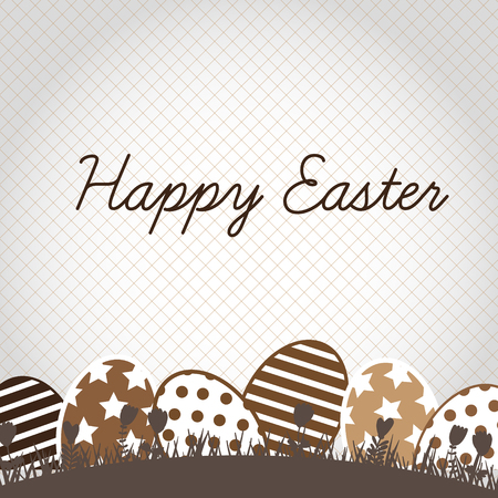 Spring Easter background with egg (happy)のイラスト素材