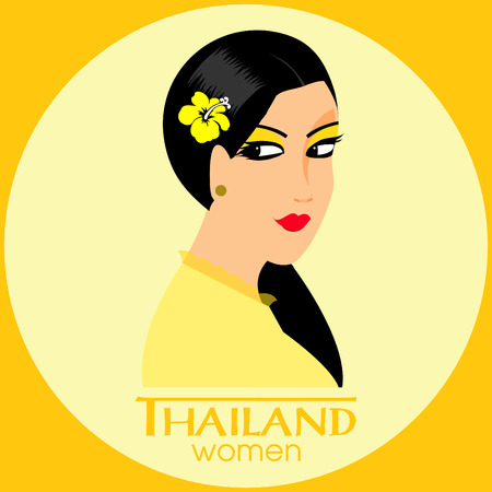 Beautiful Thai face womenのイラスト素材